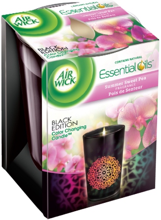 AIR WICK® Color Changing Candle (Black Edition) - Summer Sweet Pea (Canada) (Discontinued)